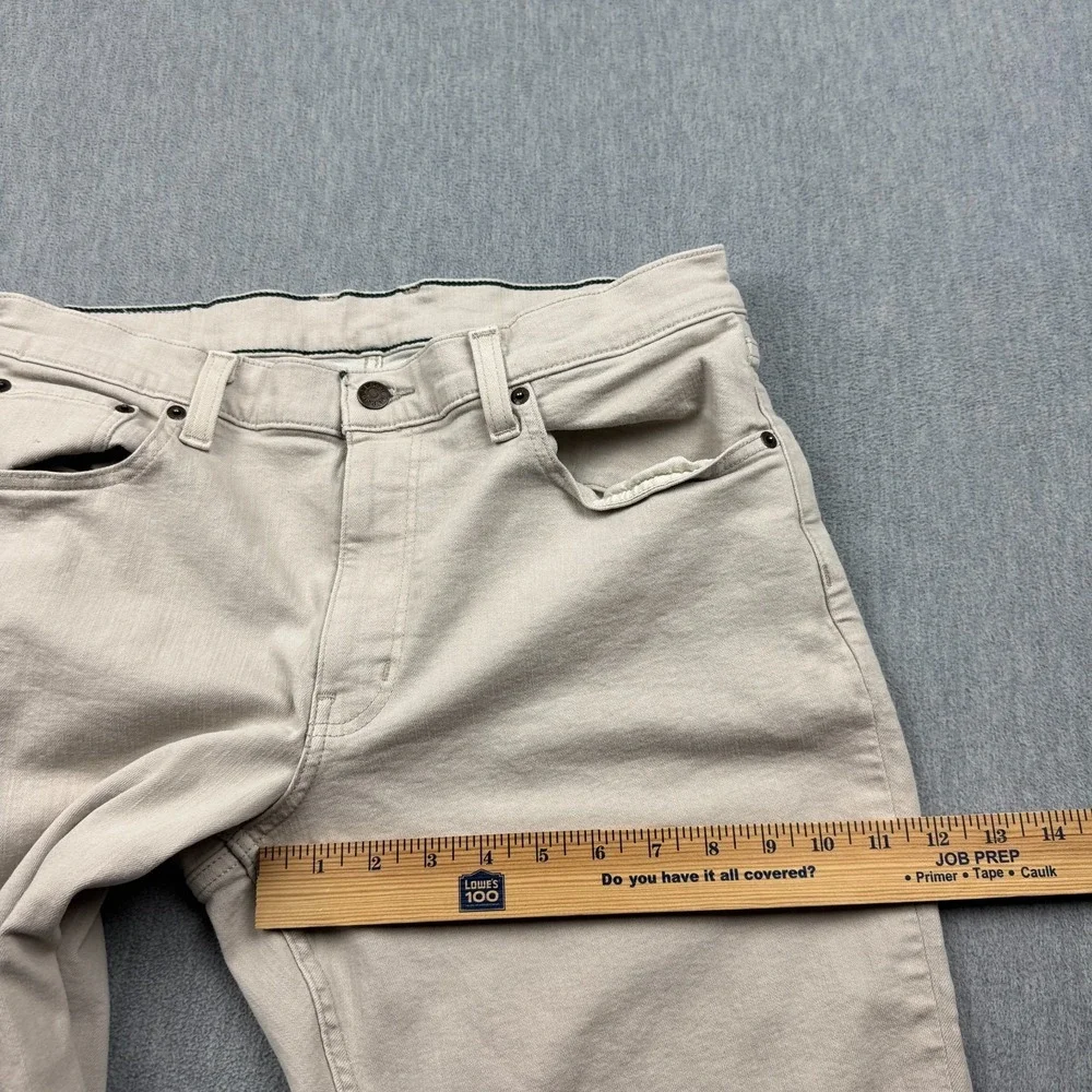 LL Bean Pants Mens 35x29‎ Beige Standard Fit Straight Leg Beanflex Classic Khaki